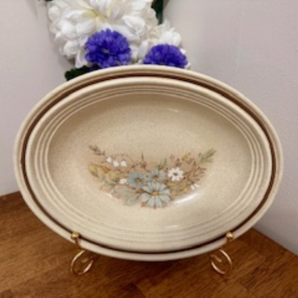 Royal Doulton Harvest Serving Bowl – Vintage Lambethware Floral Stoneware Made i
